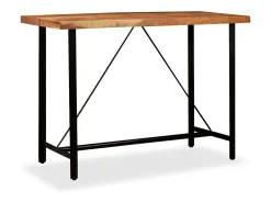 Mesa de bar de madera maciza de acacia 150x70x107 cm