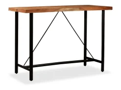 Mesa de bar de madera maciza de acacia 150x70x107 cm