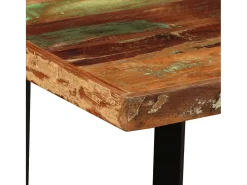 Mesa de bar de madera maciza reciclada 120x60x107 cm