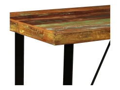 Mesa de bar de madera maciza reciclada 120x60x107 cm