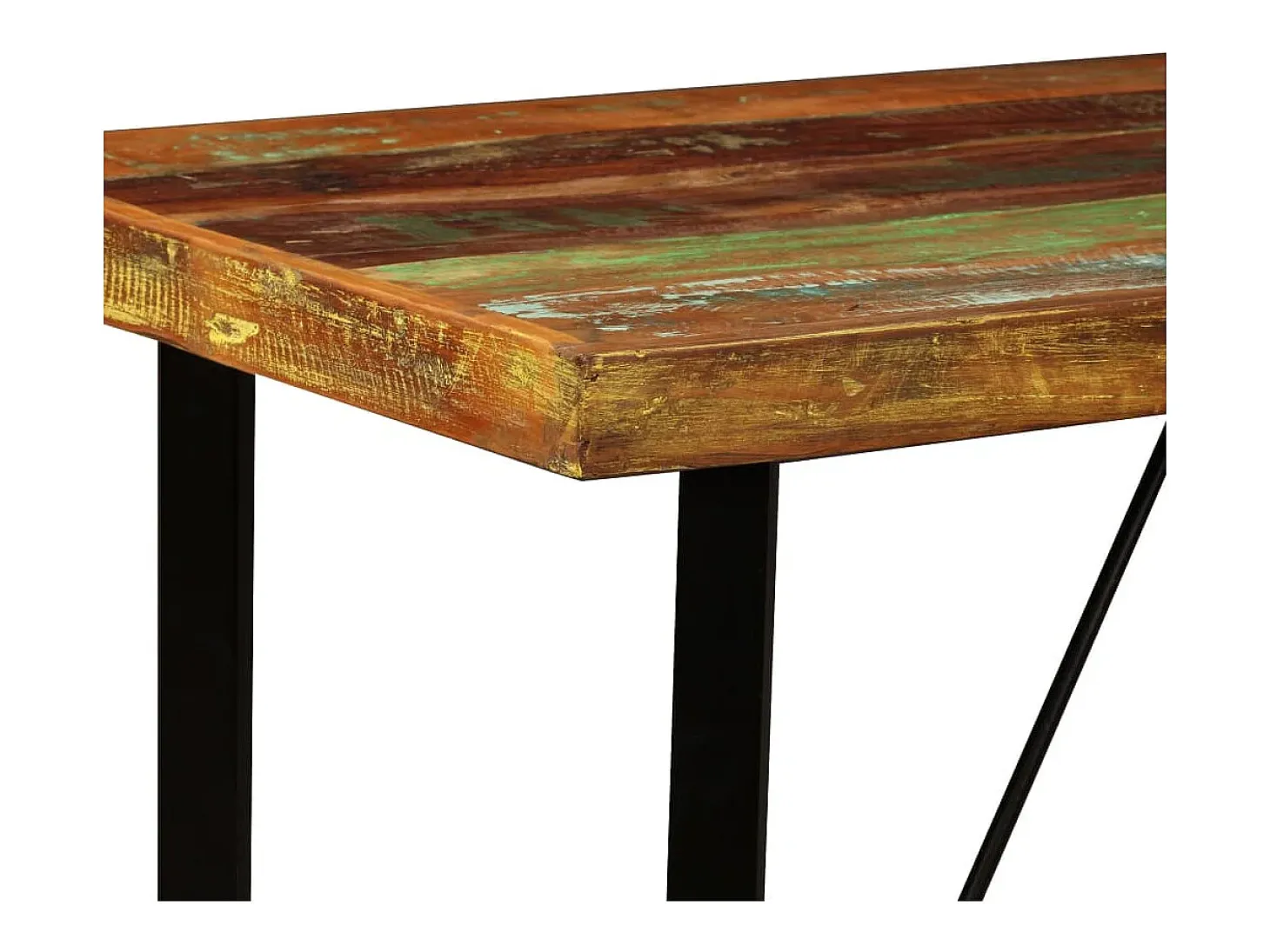 Mesa de bar de madera maciza reciclada 120x60x107 cm