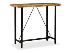 Mesa de bar de madera maciza reciclada 120x60x107 cm
