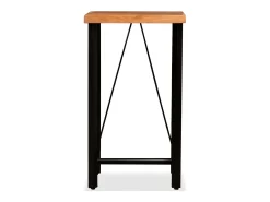 Mesa de bar de madera maciza de acacia 60x60x107 cm ES923744
