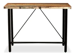 Mesa de bar de madera maciza reciclada 120x60x107 cm ES261919