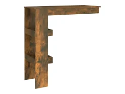 Mesa de bar de pared contrachapada roble ahumado 102x45x103,5cm