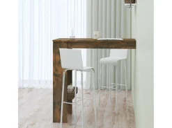 Mesa de bar de pared contrachapada roble ahumado 102x45x103,5cm