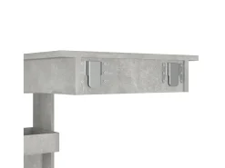 Mesa de bar de pared de hormigón gris, 102 x 45 x 103,5 cm, madera de ingeniería