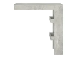 Mesa de bar de pared de hormigón gris, 102 x 45 x 103,5 cm, madera de ingeniería