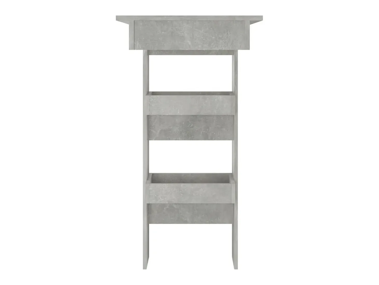 Mesa de bar de pared de hormigón gris, 102 x 45 x 103,5 cm, madera de ingeniería