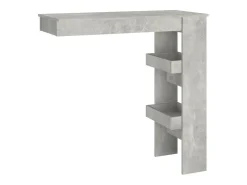 Mesa de bar de pared de hormigón gris, 102 x 45 x 103,5 cm, madera de ingeniería