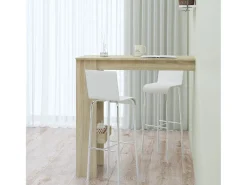 Mesa de bar de pared de roble Sonoma 102 x 45 x 103,5 cm Madera de ingeniería