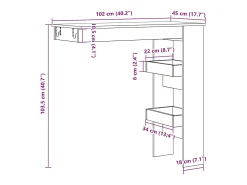 Mesa de bar de pared madera contrachapada envejecida