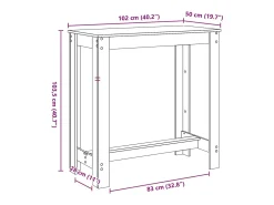 Mesa de bar de roble Sonoma 102x50x103,5 cm madera de ingeniería
