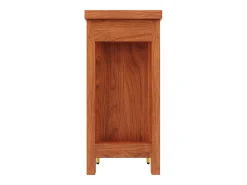 Mesa de bar giratoria con puerta de ratán y estante abierto - Mesa de comedor de madera - Marrón - 107 x 40 x 71,4 cm