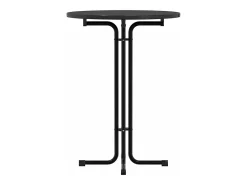 Mesa de bar madera ingeniería y acero negro Ø80x110 cm