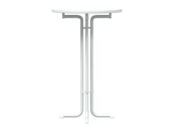 Mesa de bar madera ingeniería y acero blanco Ø70x110cm
