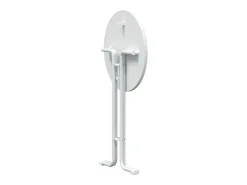 Mesa de bar madera ingeniería y acero blanco Ø70x110cm