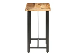 Mesa de bar madera maciza de mango rugosa 120x58x107 cm