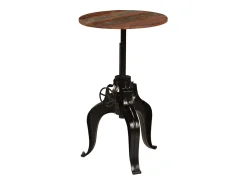 Mesa de bar madera maciza reciclada 60x(76-110) cm