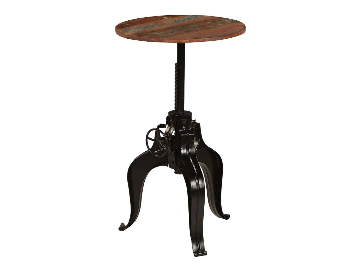Mesa de bar madera maciza reciclada 60x(76-110) cm