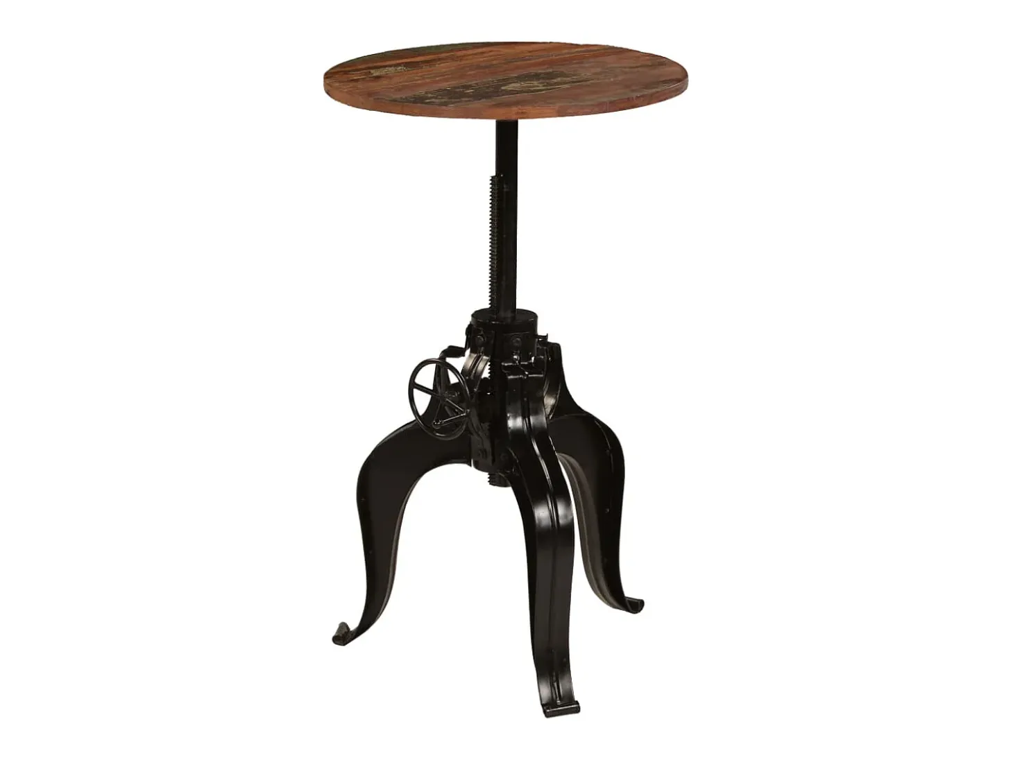 Mesa de bar madera maciza reciclada 60x(76-110) cm