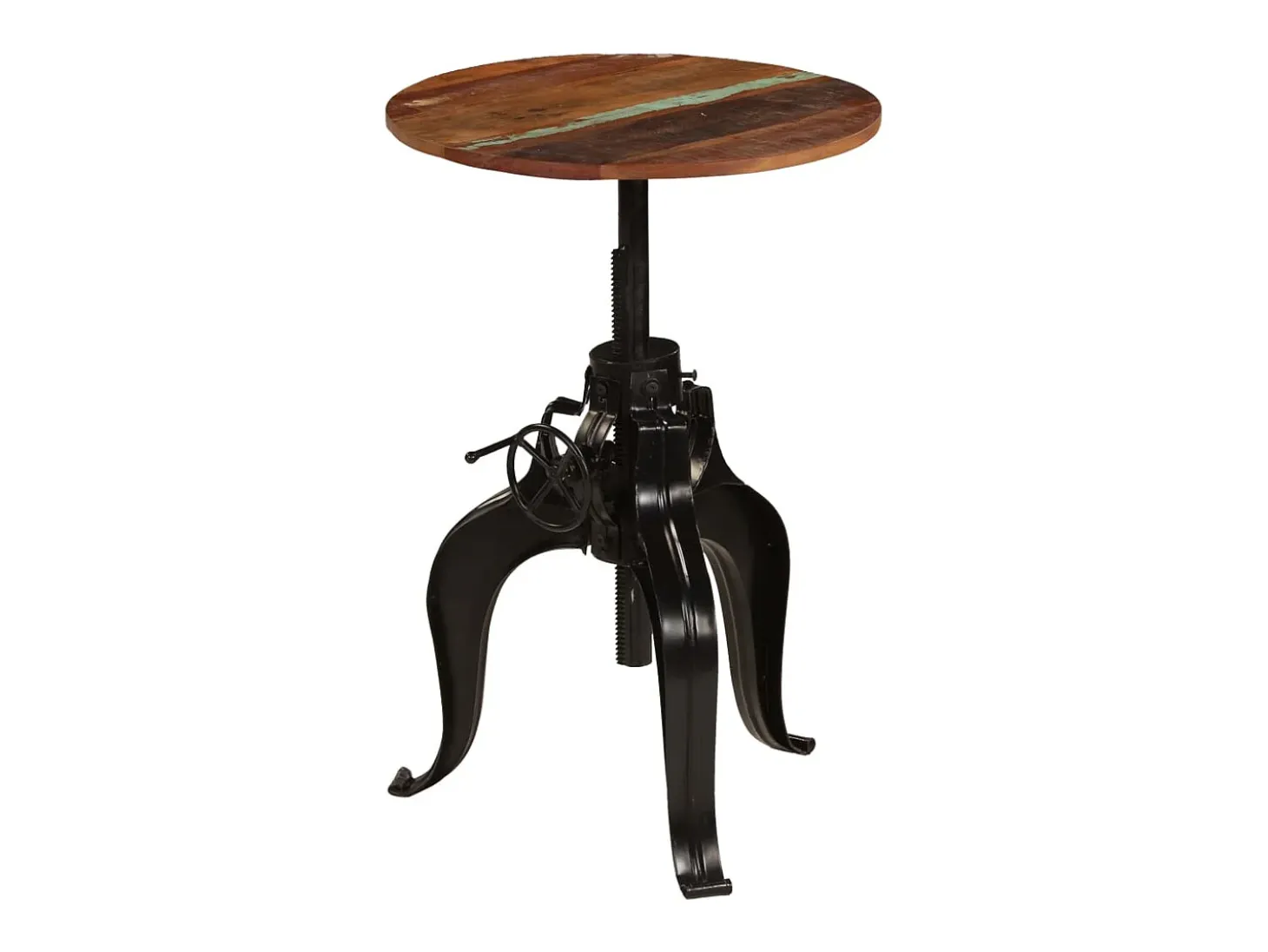 Mesa de bar madera maciza reciclada 60x(76-110) cm