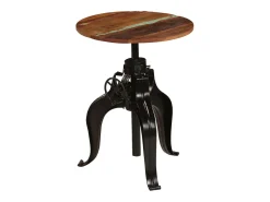 Mesa de bar madera maciza reciclada 60x(76-110) cm
