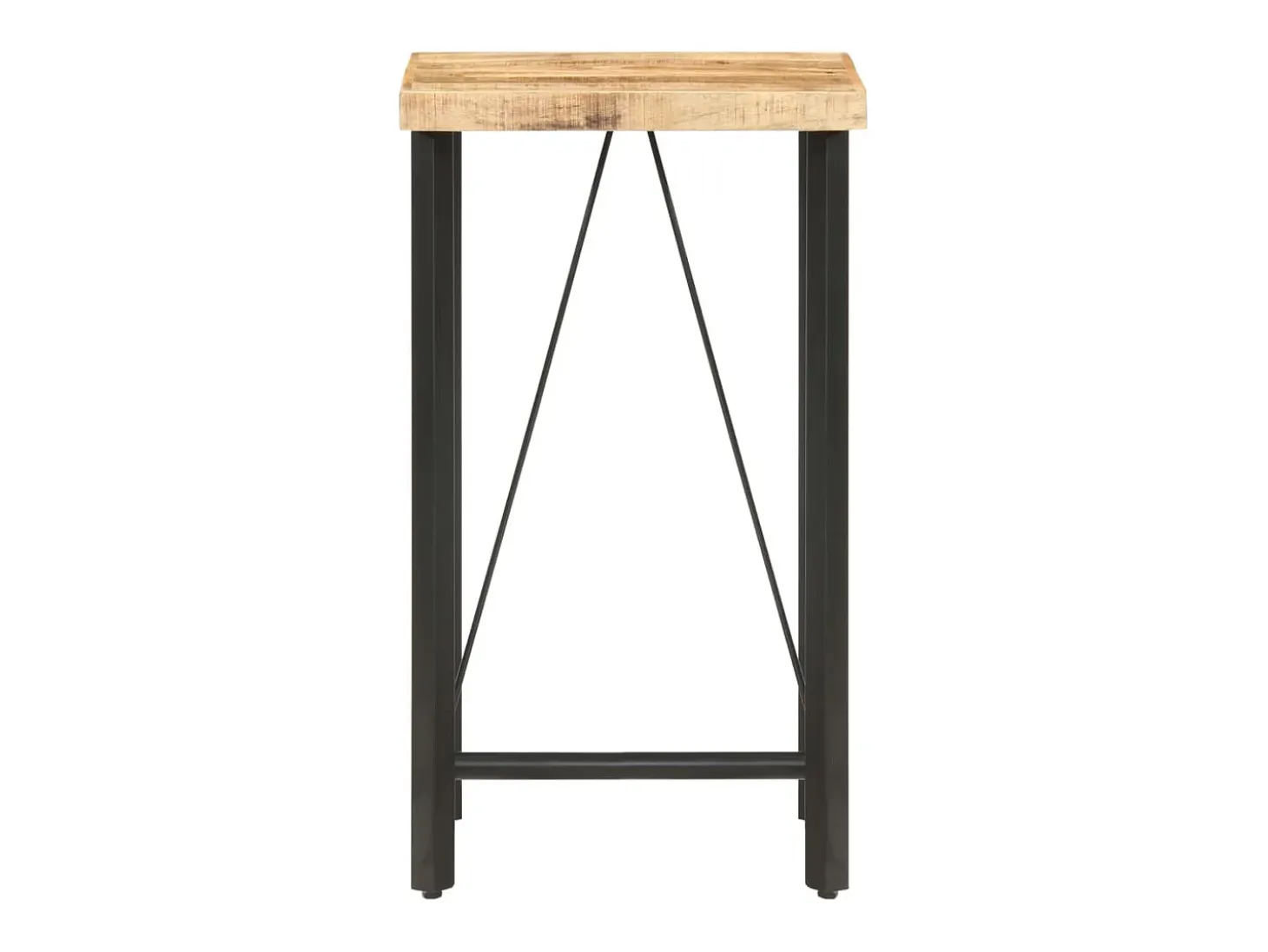 Mesa de bar madera maciza de mango rugosa 60x60x107 cm ES468855