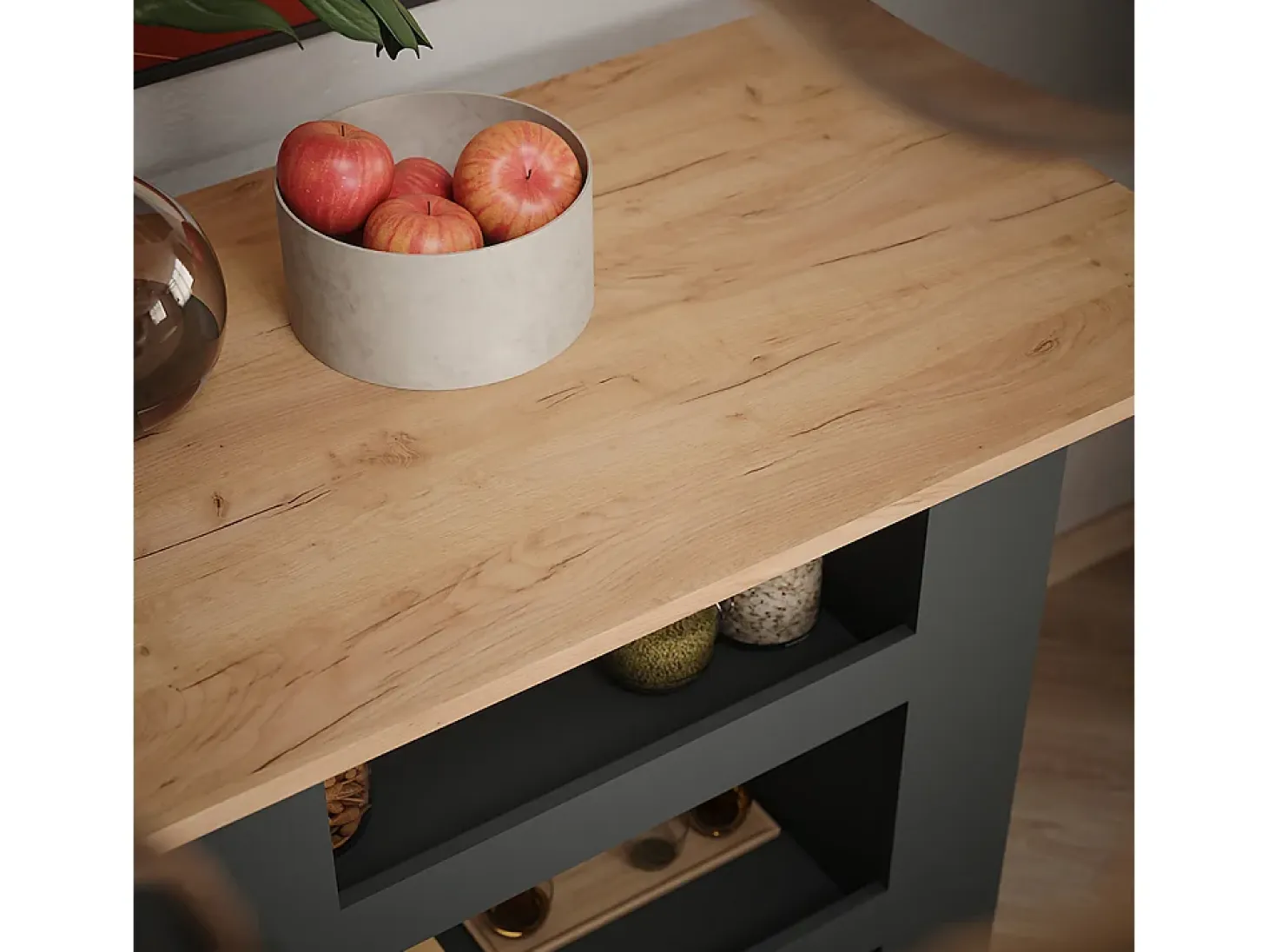 Mesa de bar oro power roble/antracita 110x65x106 repose