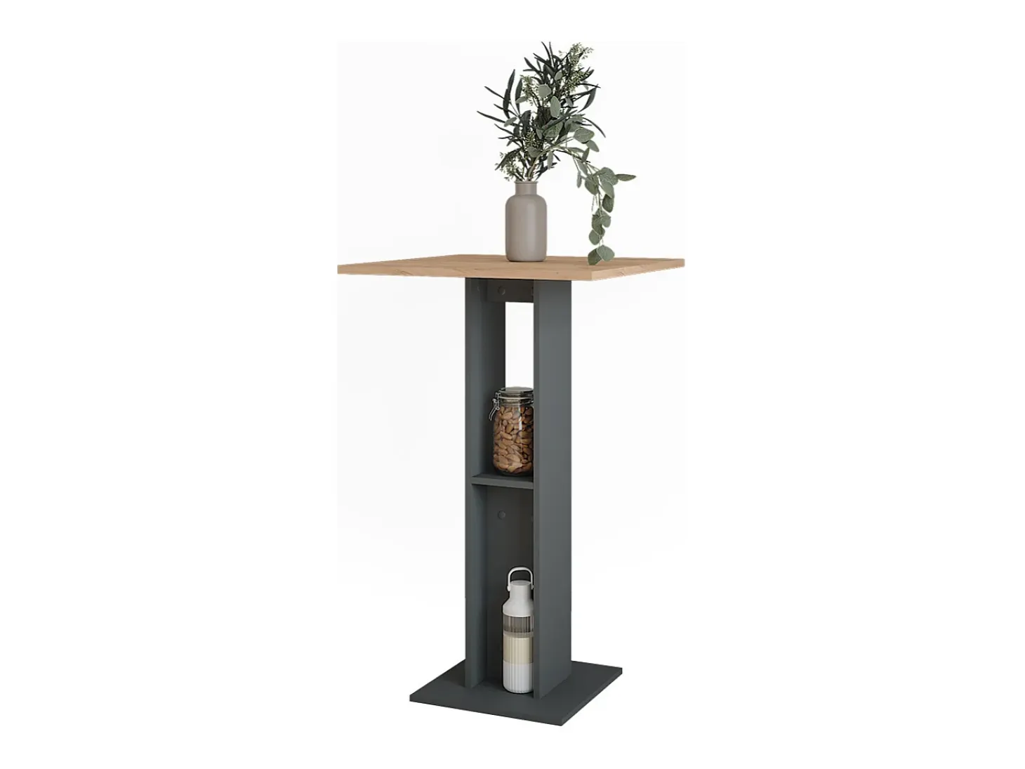 Mesa de bar oro power roble/antracita 65x65x106 repose