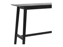 Mesa de bar rectangular para 4 personas en madera negra 120 cm - Buvette