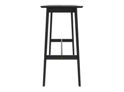 Mesa de bar rectangular para 4 personas en madera negra 120 cm - Buvette