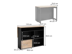 Mesa de bar roble dorado 116x37x90.5 dominic