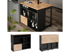 Mesa de bar roble dorado 116x37x90.5 dominic