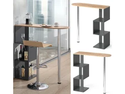 Mesa de bar roble dorado 113x39.8x111.8 vincent