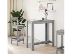 Mesa de bar Sonoma gris 102x50x103,5 cm madera de ingeniería