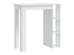 Mesa de bar y estante Blanco 102x50x103,5 cm Madera de ingeniería