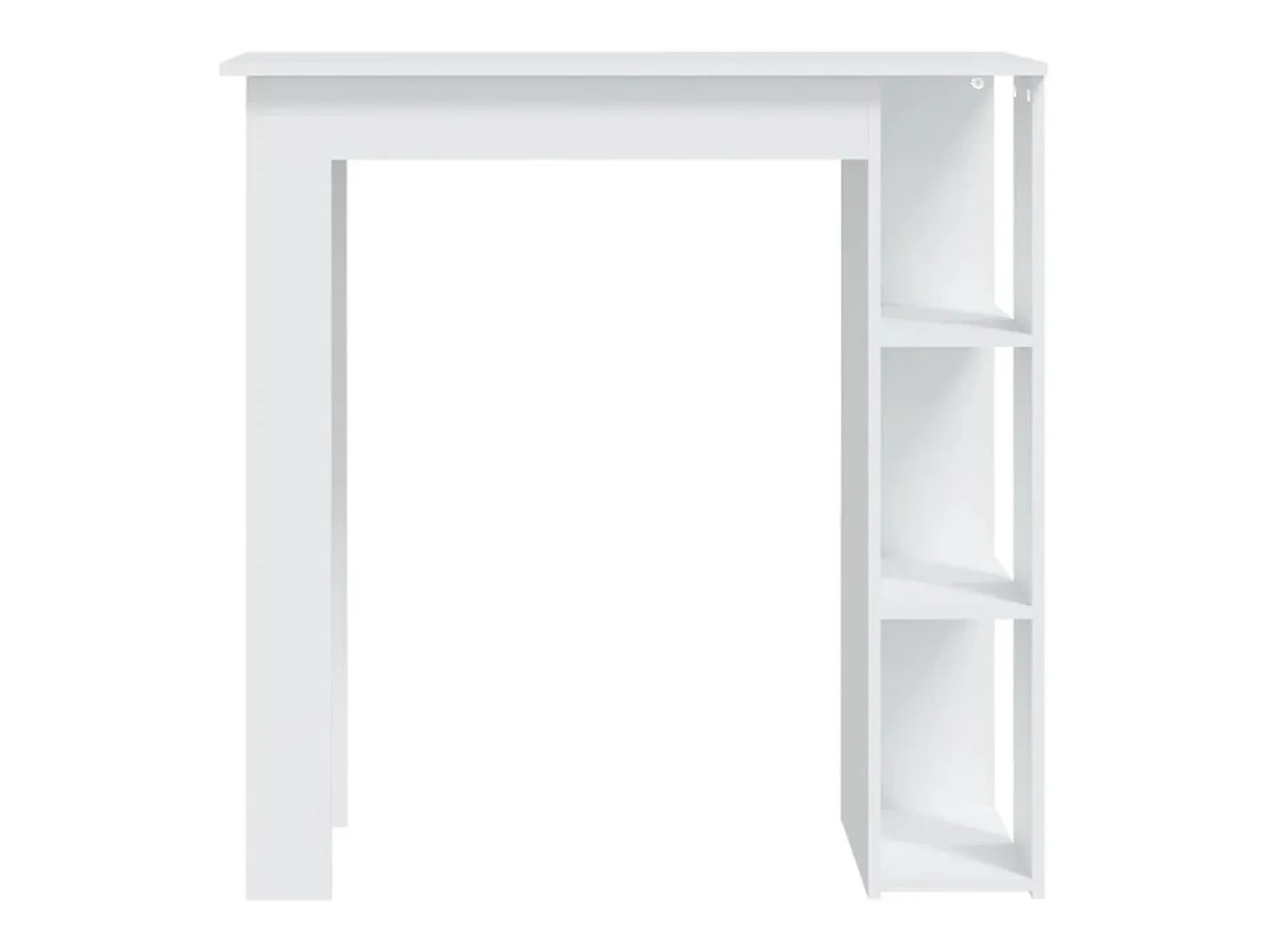 Mesa de bar y estante Blanco 102x50x103,5 cm Madera de ingeniería