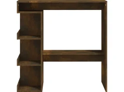 Mesa de bar y estante de almacenamiento de madera de ingeniería de roble ahumado