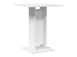 Mesa de bistró blanca de 60 x 60 x 75 cm de madera de ingeniería