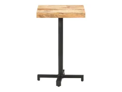 Mesa de bistró cuadrada madera de mango rugosa 50x50x75 cm ES249380