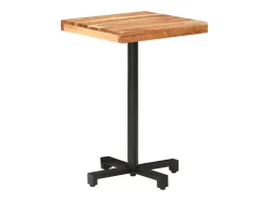 Mesa de bistró cuadrada madera de mango maciza 50x50x75 cm