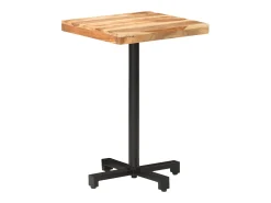 Mesa de bistró cuadrada madera de mango maciza 50x50x75 cm