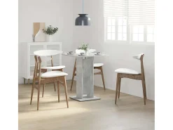 Mesa de bistró de madera contrachapada gris 60x60x75 cm