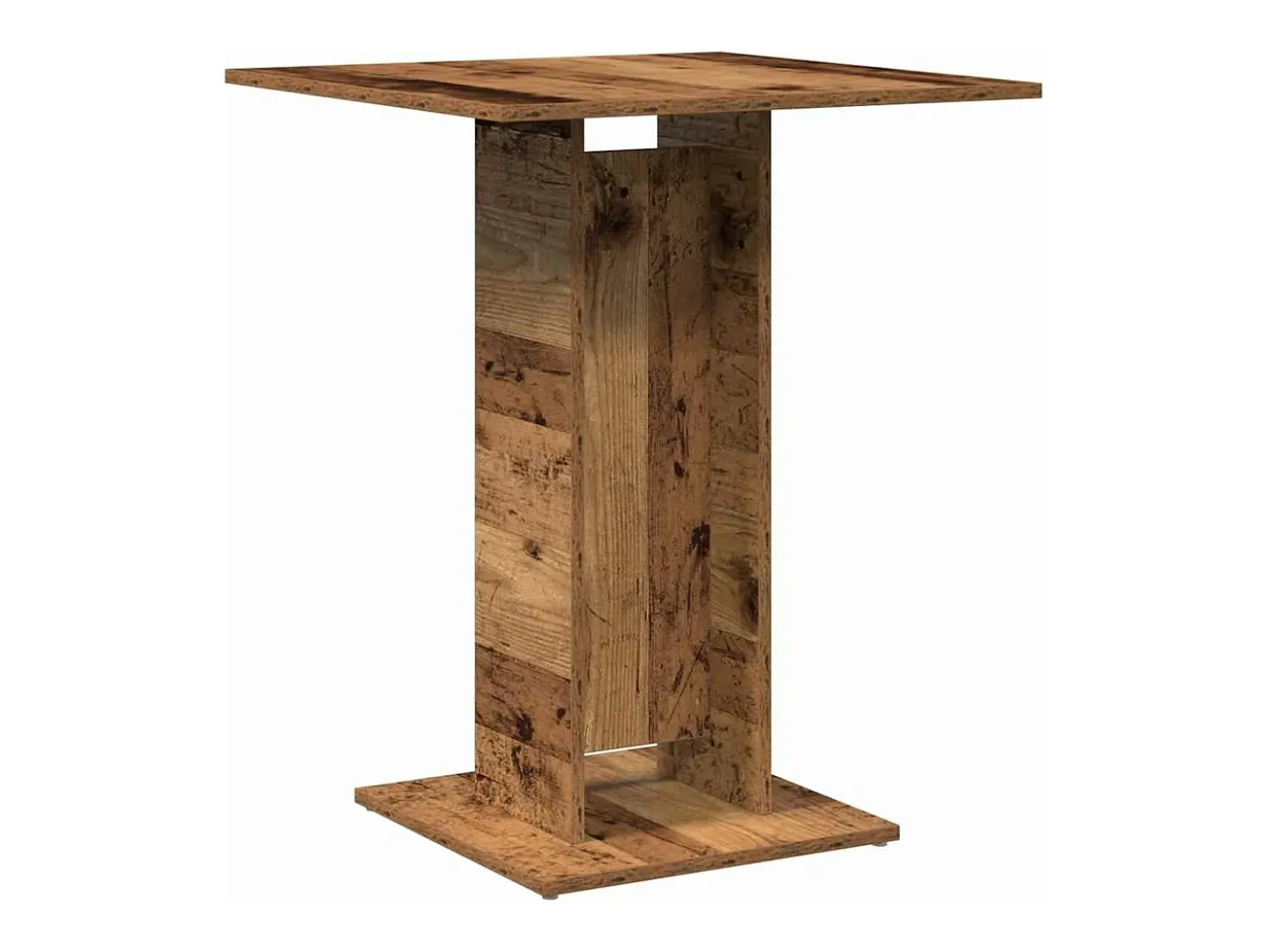Mesa de bistró de madera de ingeniería envejecida 60x60x75 cm