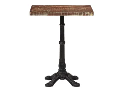 Mesa de bistró de madera maciza reciclada 60x60x76 cm