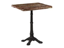 Mesa de bistró de madera maciza reciclada 60x60x76 cm