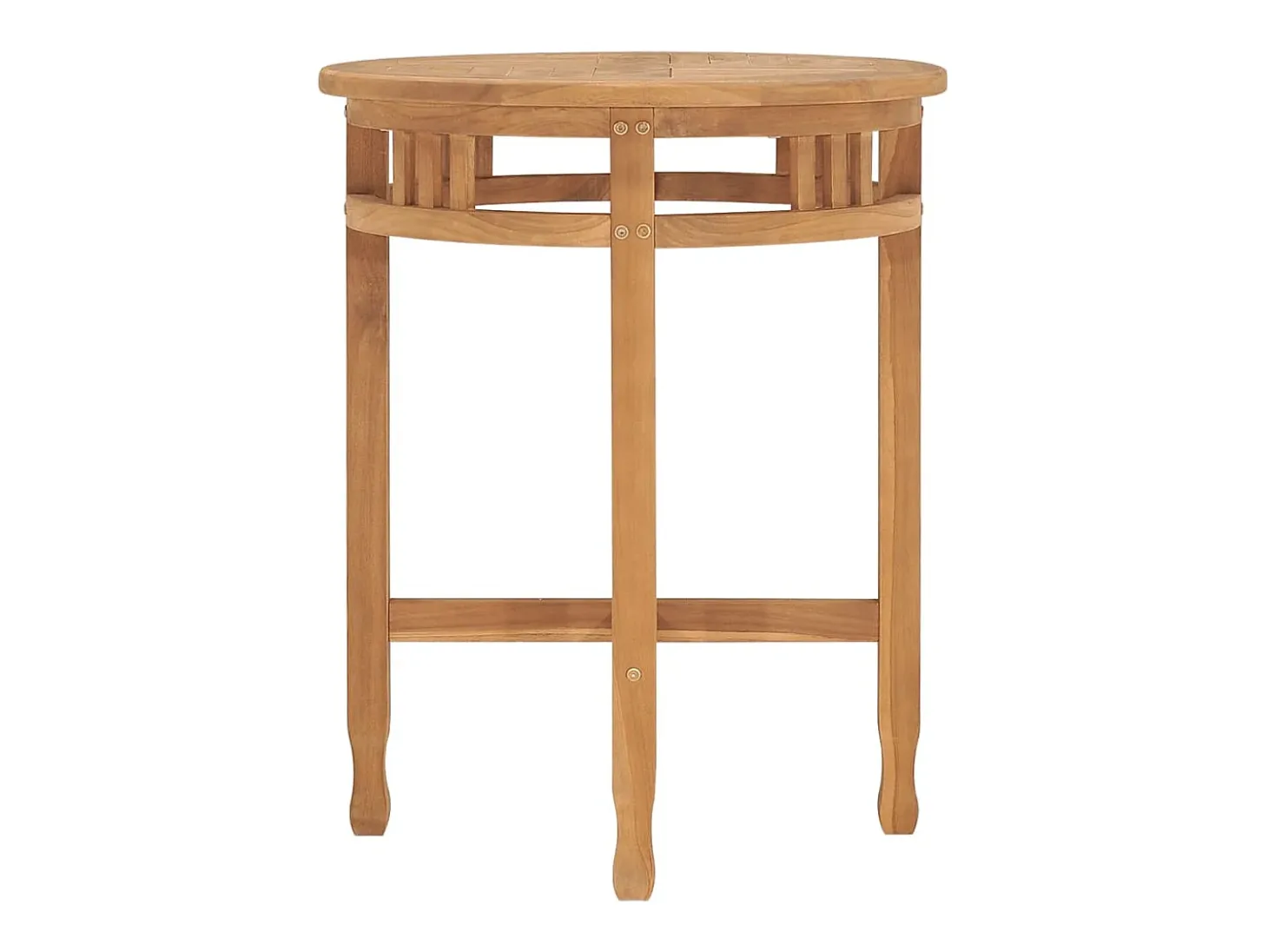 Mesa de bistró de madera maciza de teca Ø60x75,5 cm