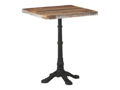 Mesa de bistró de madera maciza reciclada 60x60x76 cm