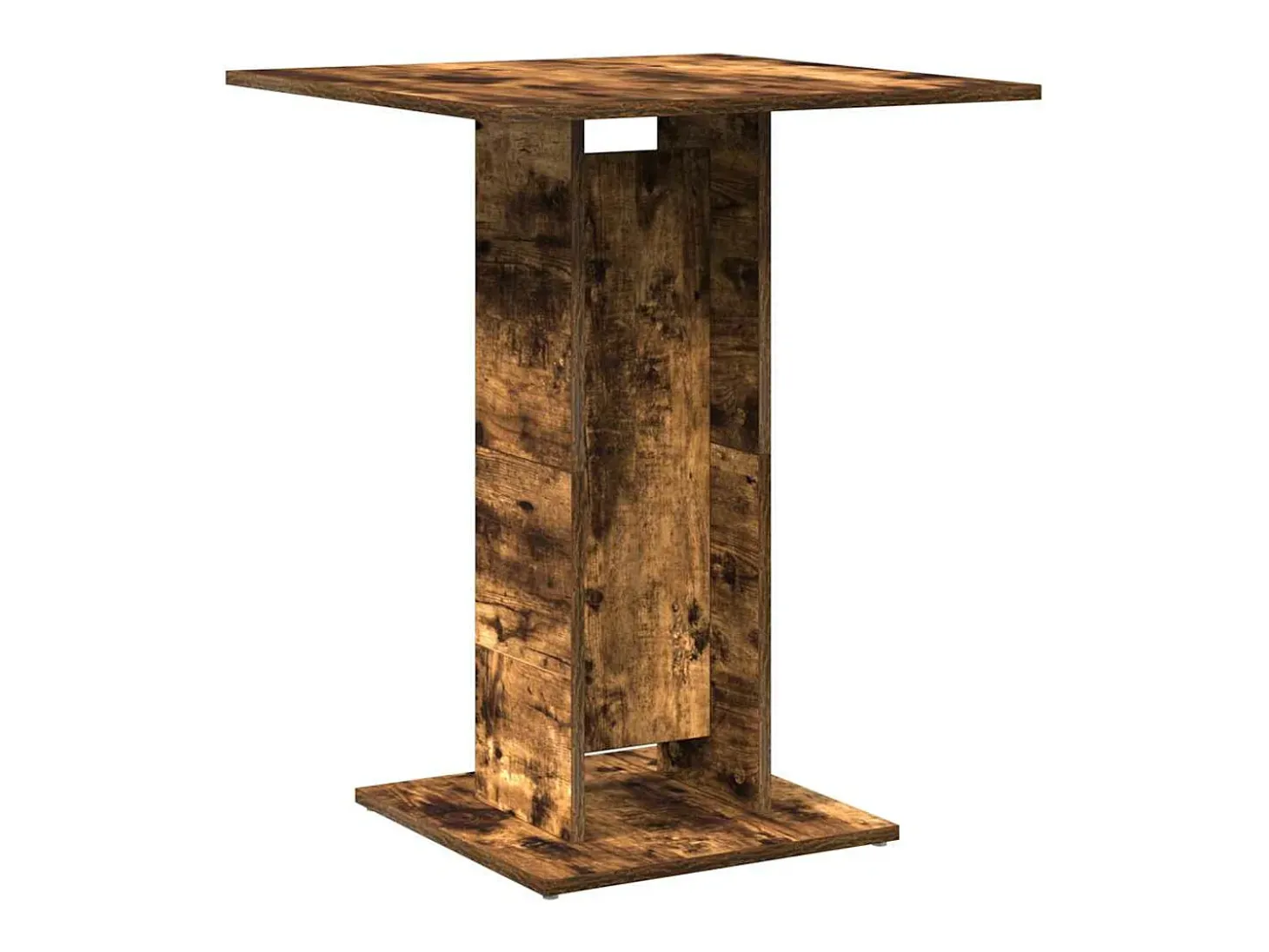 Mesa de bistró madera contrachapada roble ahumado 60x60x75 cm